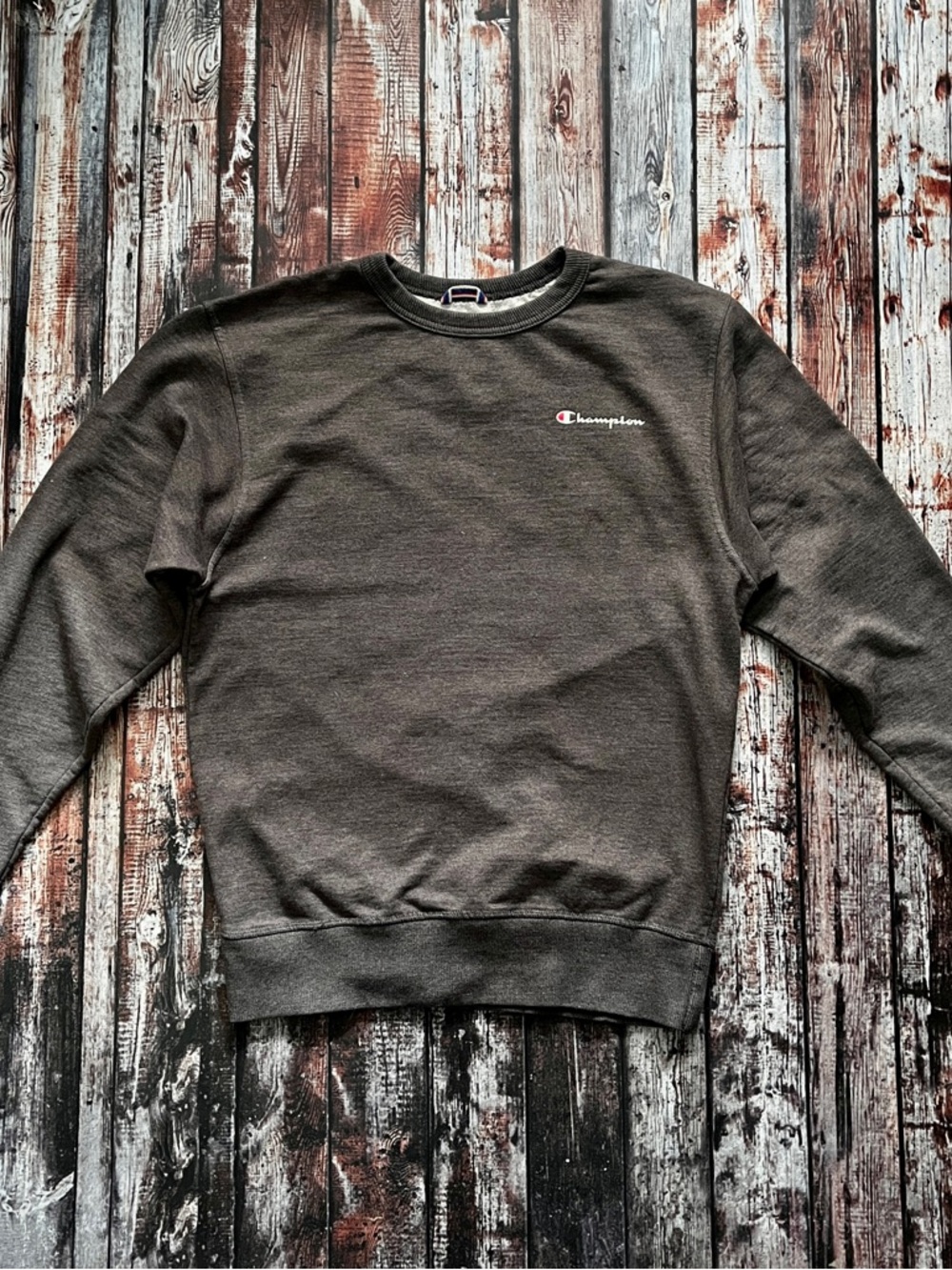 Champion Crewneck Sweatshirt in Dark Gray